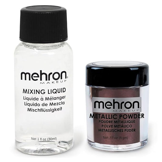 Mehron Makeup Metallic Powder (.) with Mixing Liqu 17 oz