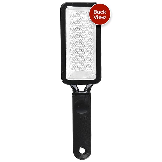 Microplane Colossal Foot File Scraper - The Original Stainless Steel Foot Rasp, Dead Skin/Callus Remover for Feet, Gentle Foot Scrubber, Pedicure Tools for Salon-Quality Foot Care, Black