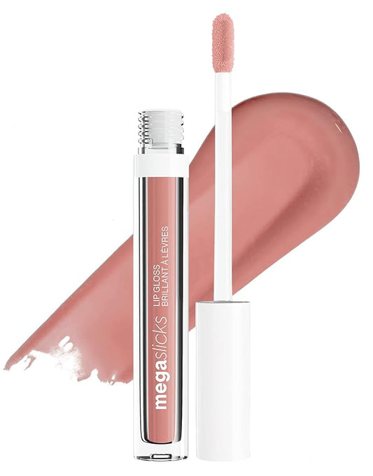 wet n wild MegaSlicks Lip Gloss, Ultra-Glossy, Vitamin-E Enriched, Ultra-Gloss High Shine Moisturizing, Cruelty-Free & Vegan - Snuggle Sesh