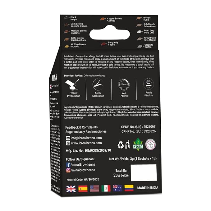 MINA ibrow Henna Professional Tint