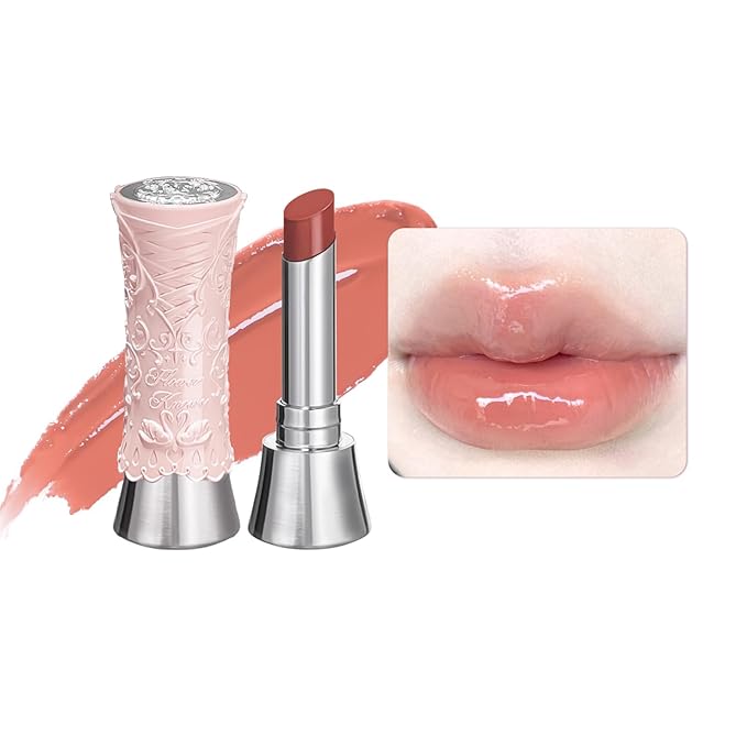 Flower Knows Violet Strawberry Rococo Glitter Lip Gloss G02 Rasberry Booze+Swan Ballet Shine Solid Lip Gloss Stick B01 Little Star