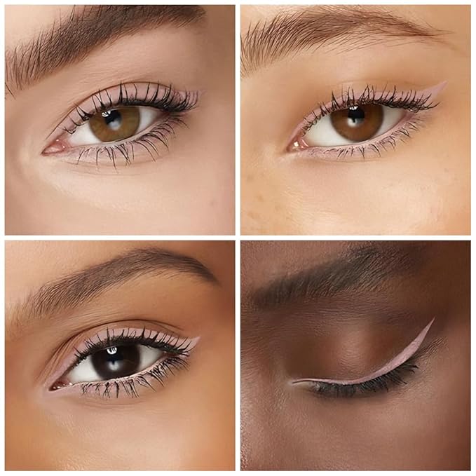 Kaely Dark Nude Gel Eyeliner Pencil, Natural Cream Eye Liner Waterproof Smudge Proof, Matte Waterline Eyeliner Eyeshadow Stick, Brighten Eye Makeup, Vegan & Cruelty-Free, 15