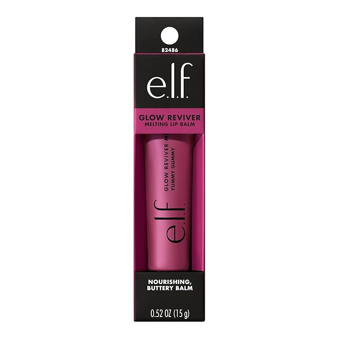 e.l.f. Glow Reviver Melting Lip Balm, Hydrating Tinted Lip Balm For A Glossy Finish & Soft, Supple Lips, Vegan & Cruelty-Free, Yummy Gummy