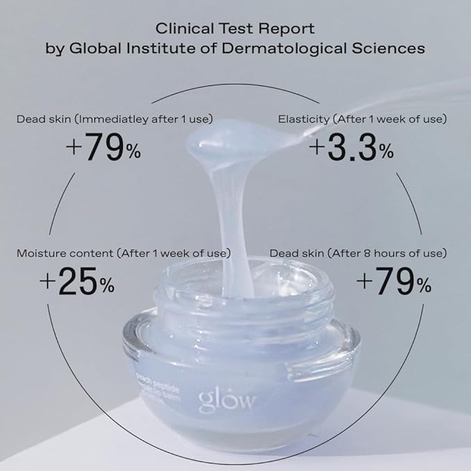 glow peach peptide repair lip balm oz