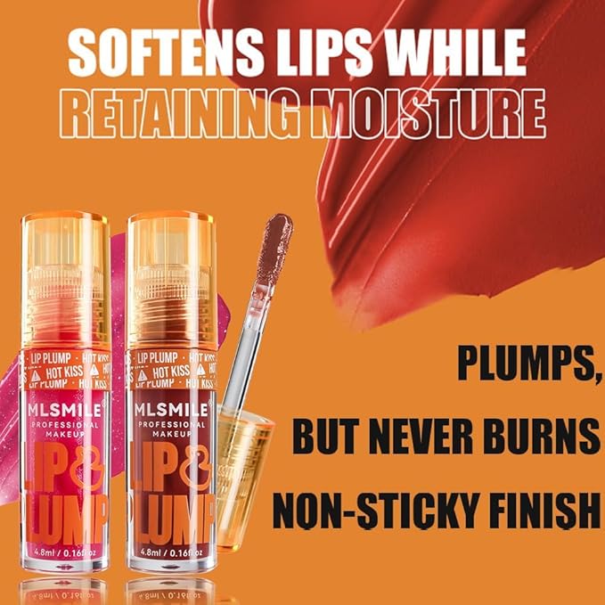 6 Colors Duck Lip Plumper Gloss, Glitter Shine Primer Lip Tint Korean Clear Plumping Lip Gloss, High Pigment No Sticky Sexy Lip Gloss, Lip Plumper Gloss Make Lips Fuller