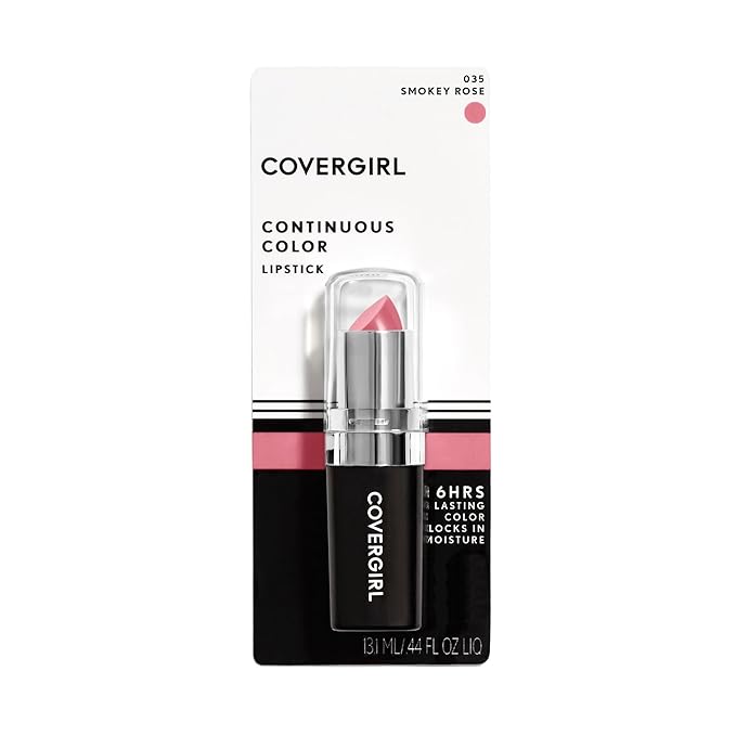 COVERGIRL Continuous Color Lipstick Smokey Rose 035, .13 oz (packaging may vary)