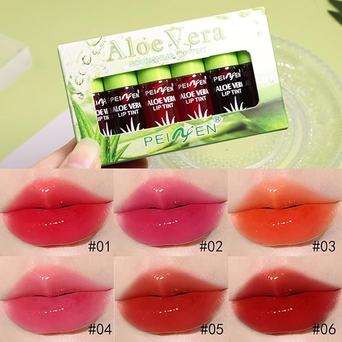 6 Color Lip Oil, Big Brush Head Hydrating Big