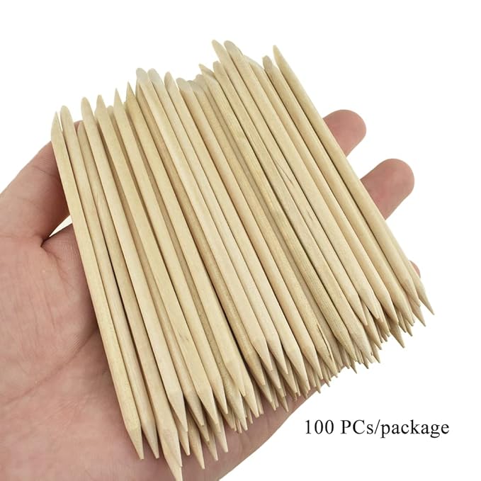 Hahiyo 4.5inches 100pcs orange wood
