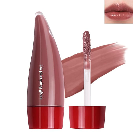 Hydrating Lip Glow Oil, Lip Plumper Gloss Lip Tint Stain, Pigmented Plumping Lip Gloss, Nourishing Non-Sticky Vegan, Glossy Mirror Finish Tinted Lip Glaze, Plump And Pout Lipgloss for Women Girls-03#