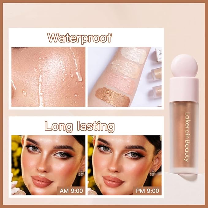UNYOKE Liquid Highlighter, Highlighter makeup Stick，Makeup Highlighter Face Body Highlighter.-03#