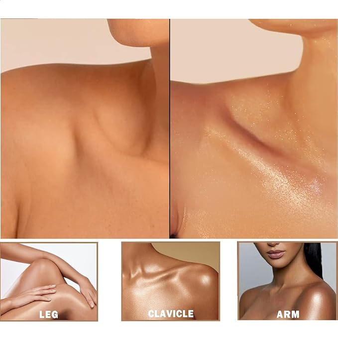 Shimmer Body Oil, Waterproof Lasting Moisturizing Luster Illuminates Glowing Skin.(BRONZE)