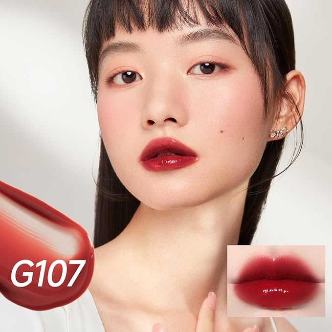 Hydrating Lip Gloss Serum, Moisturizing, Plunping, Shiny Lip Glow, Tinted Lip Care with Vitamin E, Crithmum Maritimum Essential oil, G107