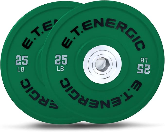 10LB/25LB/35LB/45LB/55LB Bumper Plates Odorless with 2" Opening Olympic