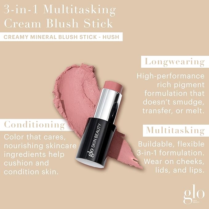 Glo Skin Beauty Cream Blush Stick (Hush) | Skincare Benefits