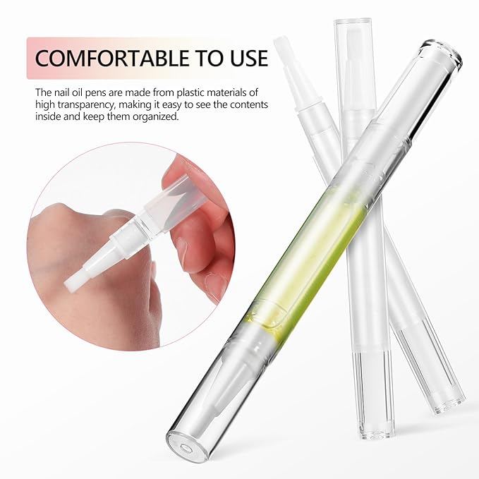 Beaupretty 40pcs 3ml Cuticle Oil Pen with Stickers 3ml