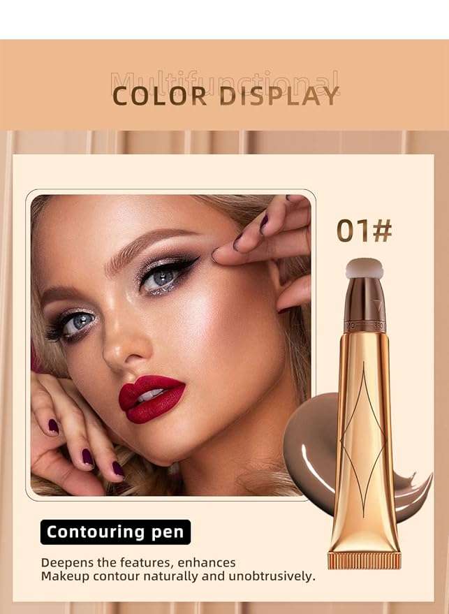 3 Color Contour Beauty Wand, Highlighter ，Blush，Face Concealer .(01#Contour +03#Blush+06#Highlighter)