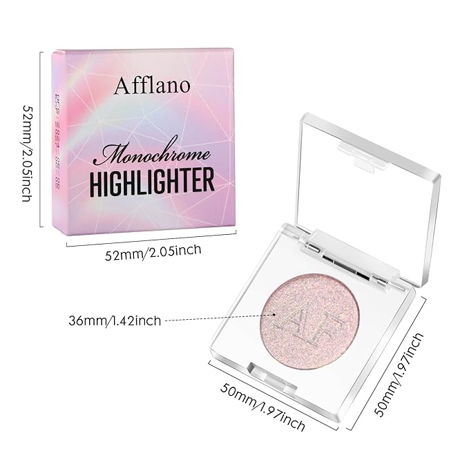 Pink Gold Highlighter Makeup Powder, Duochrome Radiant Shimmer Skin, 01