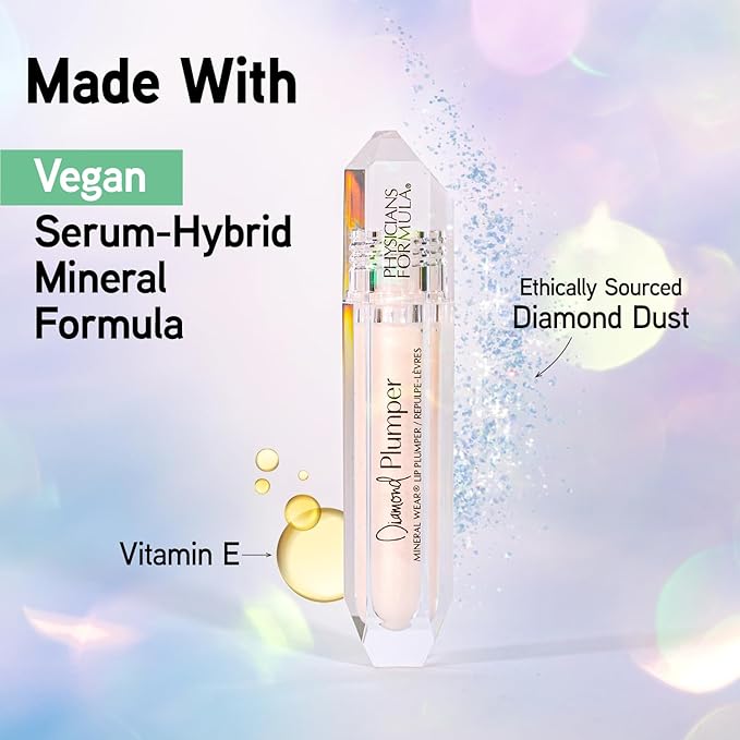 Physicians Formula Mineral Wear Diamond Lip Plumper Gloss Pink Radiant Cut & Brilliant Berry Diamond