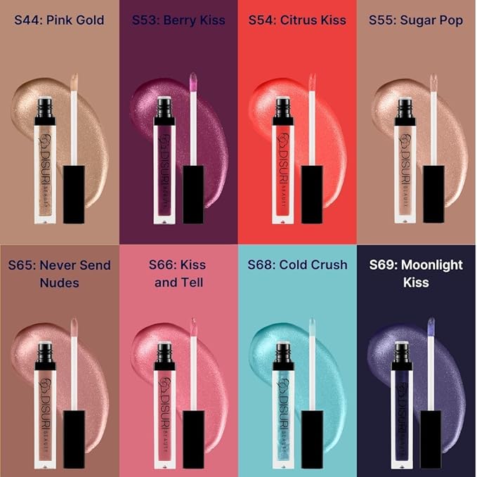 Pack of 3 Shimmer Lip Gloss for Girls & Women – Non-Sticky Lip Glosses 2.1 FL Oz Total (0.7 FL Oz Each) - High Shine Lip Gloss - Cruelty Free - (Cold Crush Collection)