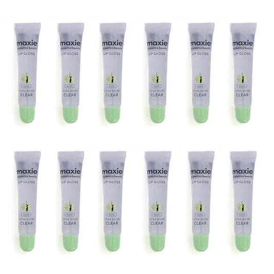 Maxie by Plantico Beauty Clear Lip Polish bulk (12 Pieces) CLEAR/ALOE (ALOE, 12 PCS)
