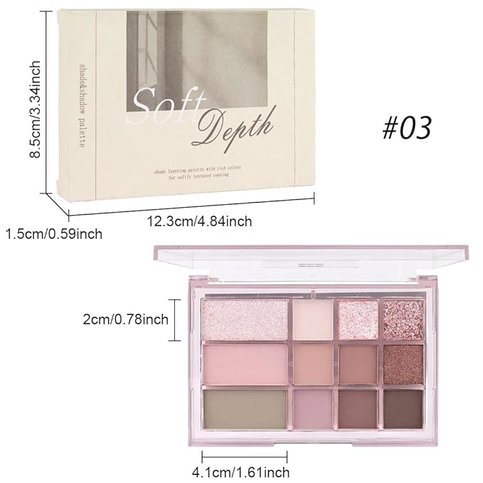 12 Girds Colorful Matte Shimmer Eyeshadow Palette