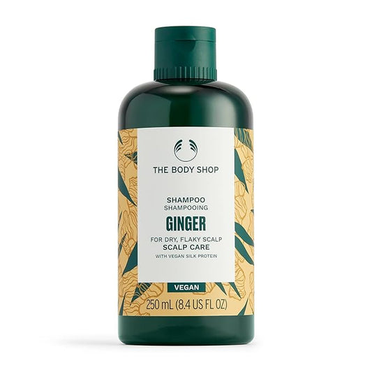 The Body Shop Ginger Scalp Care Shampoo – For Dry, Flaky Scalp – With Vegan Silk Protein – 250ml