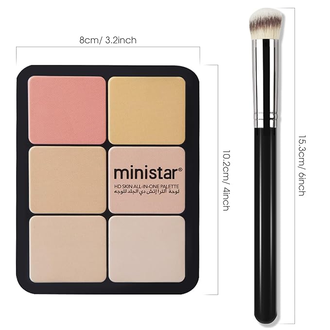 12 Colors Cream [Blush+Contour+Concealer+Highlighter] Makeup Palette for Cheeks