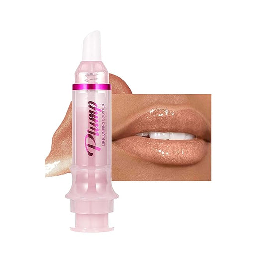 Lip Plumping Lip Gloss, High-Shine & Volumizing Lip Plumping Lip Glass Mirror Lip Glaze Lip Makeup, Long-lasting moisturizing Plump & Pout Lip Lip Gloss for Women (#04)