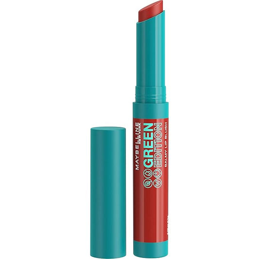 Maybelline Green Edition Balmy Lip Blush, Formulated With Mango Oil, Sandalwood, Brick Red, 1 Count