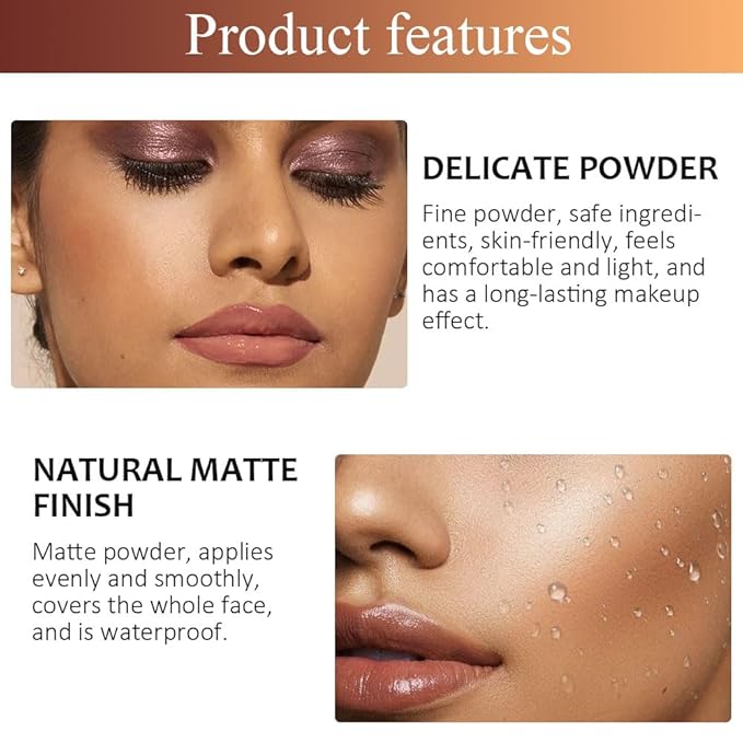 Pressed Matte Face Powder Makeup & Setting Powder 10g