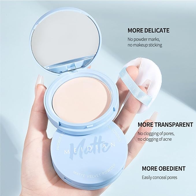 Oil Control Face Pressed Powder,Matte Ultra Flawless Finish 10g