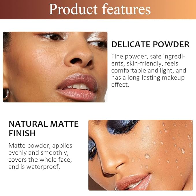 Pressed Matte Face Powder Makeup & Setting Powder 10g