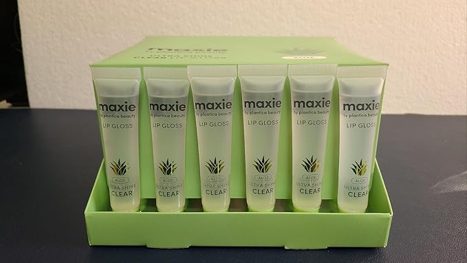 Maxie by Plantico Beauty Clear Lip Polish bulk (12 Pieces) CLEAR/ALOE (ALOE, 12 PCS)
