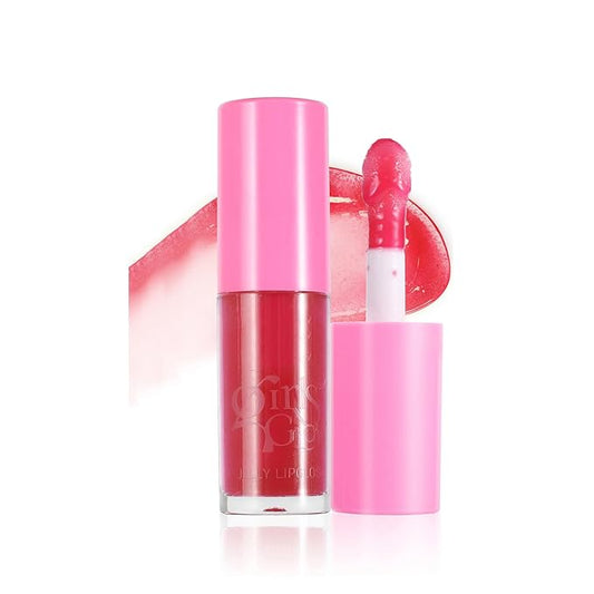 Jelly Glow Lip Oil Gloss, Long-Lasting Hydrating Non-Sticky Glow