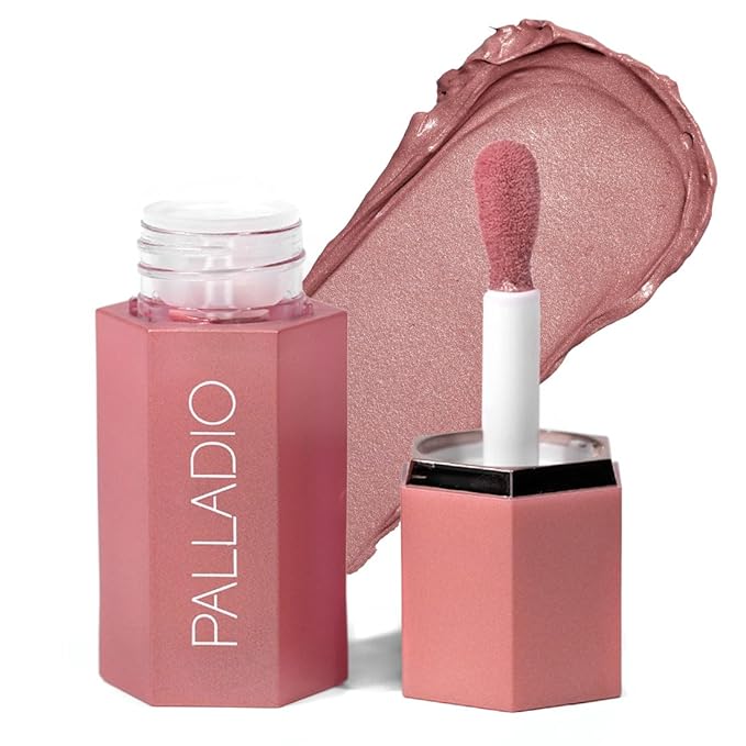 Palladio Liquid Blush for Cheeks & Lips 2-in-1 Finish, Dainty