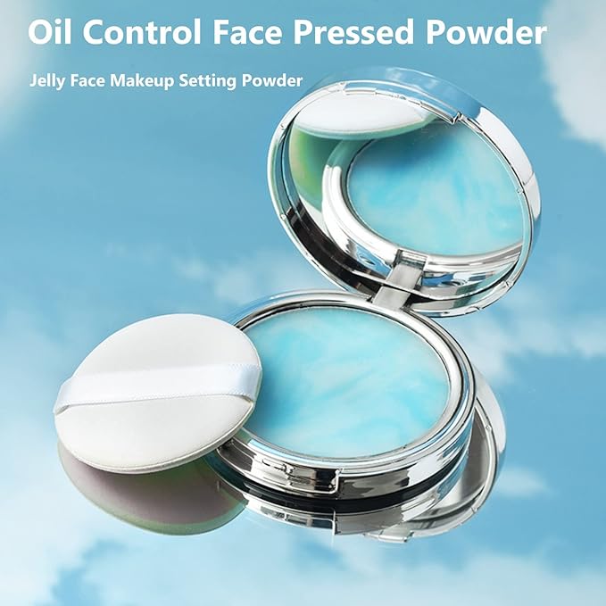 Oil Control Face Pressed Powder, Jelly Pressed Powder Face Cosmetics