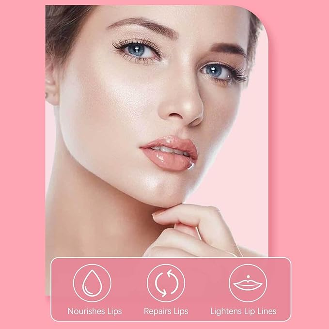 Hydrating Lip Glow Oil Set, Plumping Lip Oil Moisturizing Nourishing Shiny No-Sticky Transparent Tinted Lip Gloss Balm, Natural Lip Plumper Gloss Repairing Lightening (Cherry+Clear)