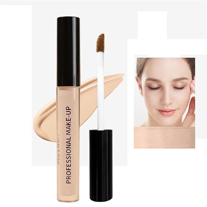 Liquid Matte Concealer Waterproof &Lightweight Natural Full Coverage Makeup (02#)