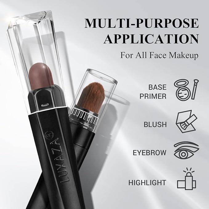 3Pcs Neutral Brown Eyeshadow Stick Set, Matte And Shimmer Creamy Eyeshadow Pencil, Shiny Pink Shadow, Waterproof Long Lasting Smoky Eye Makeup