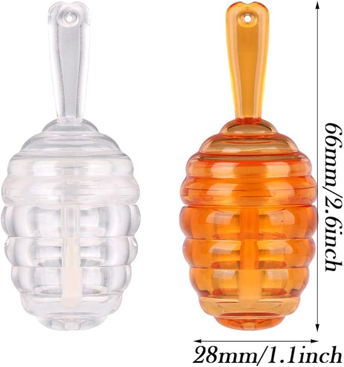RONRONS 20 Pieces Lip Gloss Tubes, 5.5ml/0.19oz Clear Lip Gloss Containers Amber Honecomb Shaped with Wand Empty Lip Balm Bottle Dispenser with Rubber for DIY Lipstick Cosmetic Sample