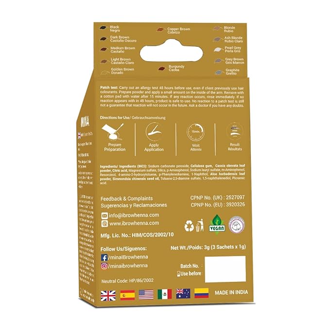 Mina ibrow Hair Color Golden