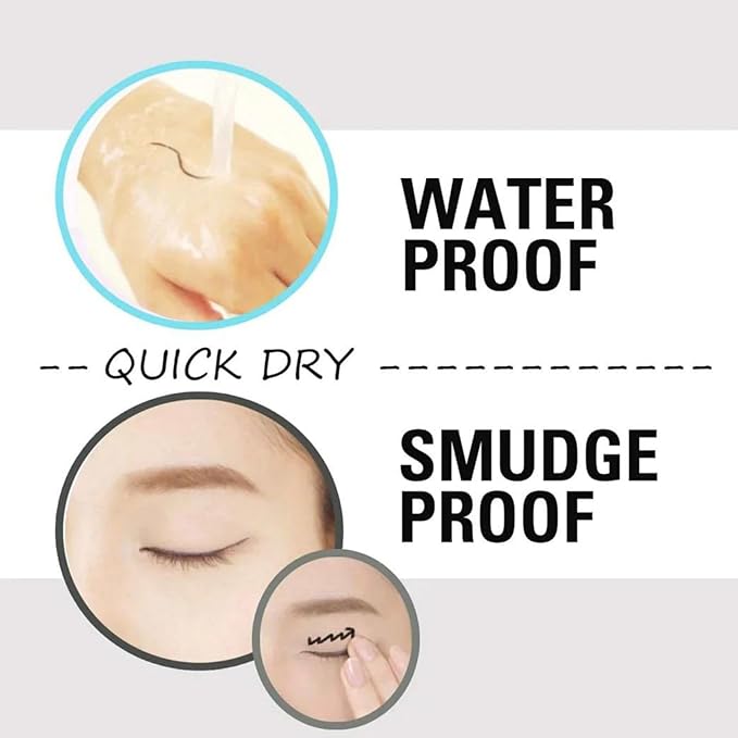 Heroine Make by KISSME Prime Waterproof Liquid Eyeliner, Stay All Day Long & Precise Eye Makeup from Japan, 03 Natural Brown 0.4mL/0.01 Fl Oz