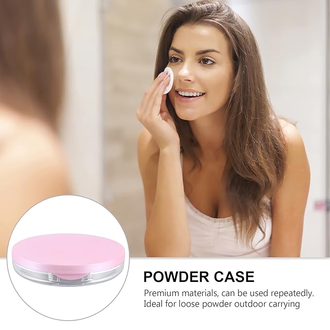 Powder Puff 2pcs Loose Powder Containers with Elasticated 5g