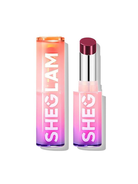 SHEGLAM Mirror Kiss High-Shine Lipstick Silky Jelly Texture Hydrated&Smooth Lip Gloss-That's Fierce