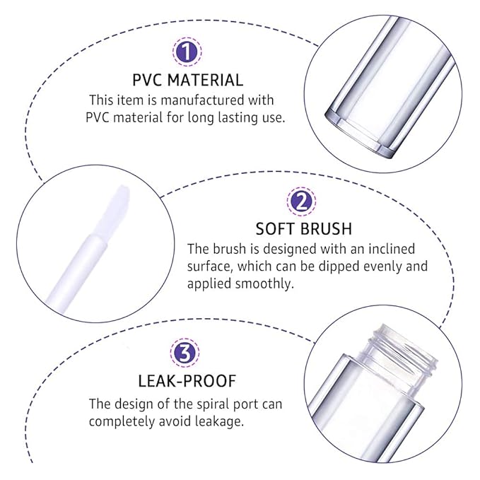 AMORIX 72 Pack 5ml Rose Gold Crystal Lip Gloss Tubes with Wand 5ml Empty Lip Gloss Containers Lipgloss Bottles with 4pcs Syringes + Labels for DIY Lip Gloss