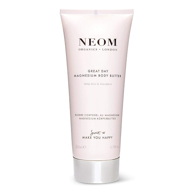 Neom- Great Day Magnesium Body Butter, 200ml | Mandarin & Wild Mint | Cream Moisturiser With Essential Oils | Nourish & Soften | Fresh & Zesty