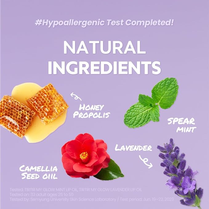 TIRTIR My Glow Lavender Lip Oil, 0.19 fl.oz.