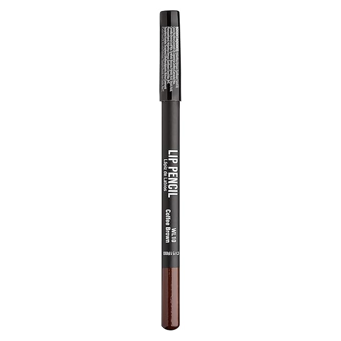 Professional Slim Lip Pencil, Creamy Soft Lip Liner, Smooth Long-Lasting Rich Lip Color, Natural Lip Makeup, Water-Resistant Lip Crayon (Coffee Brown)