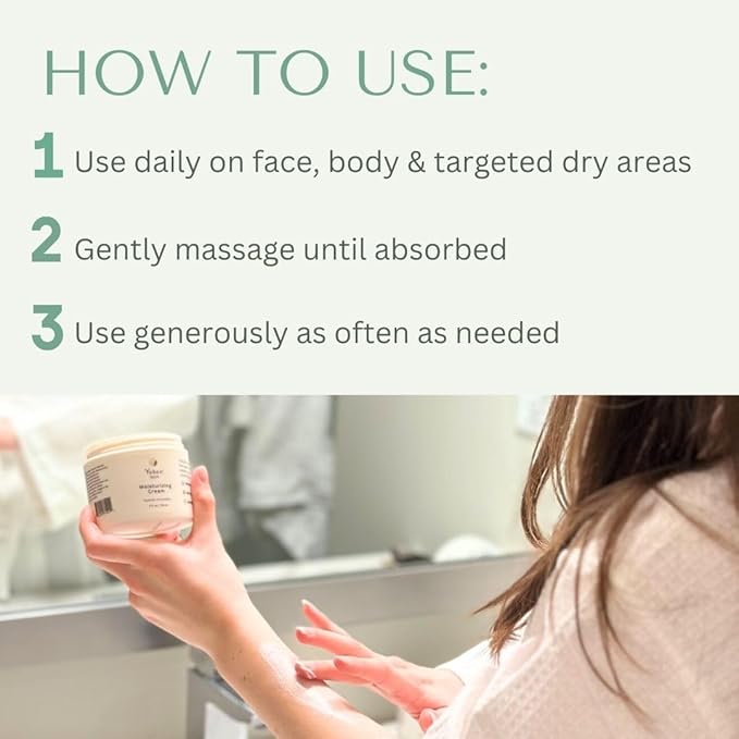 Yobee Body & Face Moisturizing Cream for Dry, Sensitive Skin | Probiotic extracts, Honey, Turmeric, Vitamin B12, Ceramides, Shea Butter | Fragrance Free | For Kids & Adults (1)