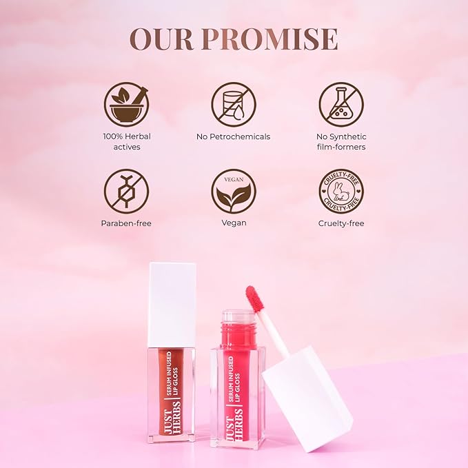 Serum Infused Lip Gloss for Women, Lightweight Non-Sticky High Glossy Moisturizing and Hydrating Lip Gloss 3 ml